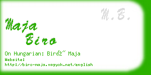 maja biro business card